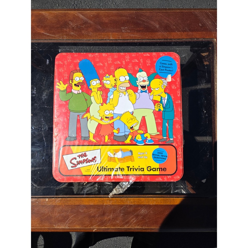 The Simpsons Ultimate Trivia Game 2002 Cardinal Industries Collectible Tin New